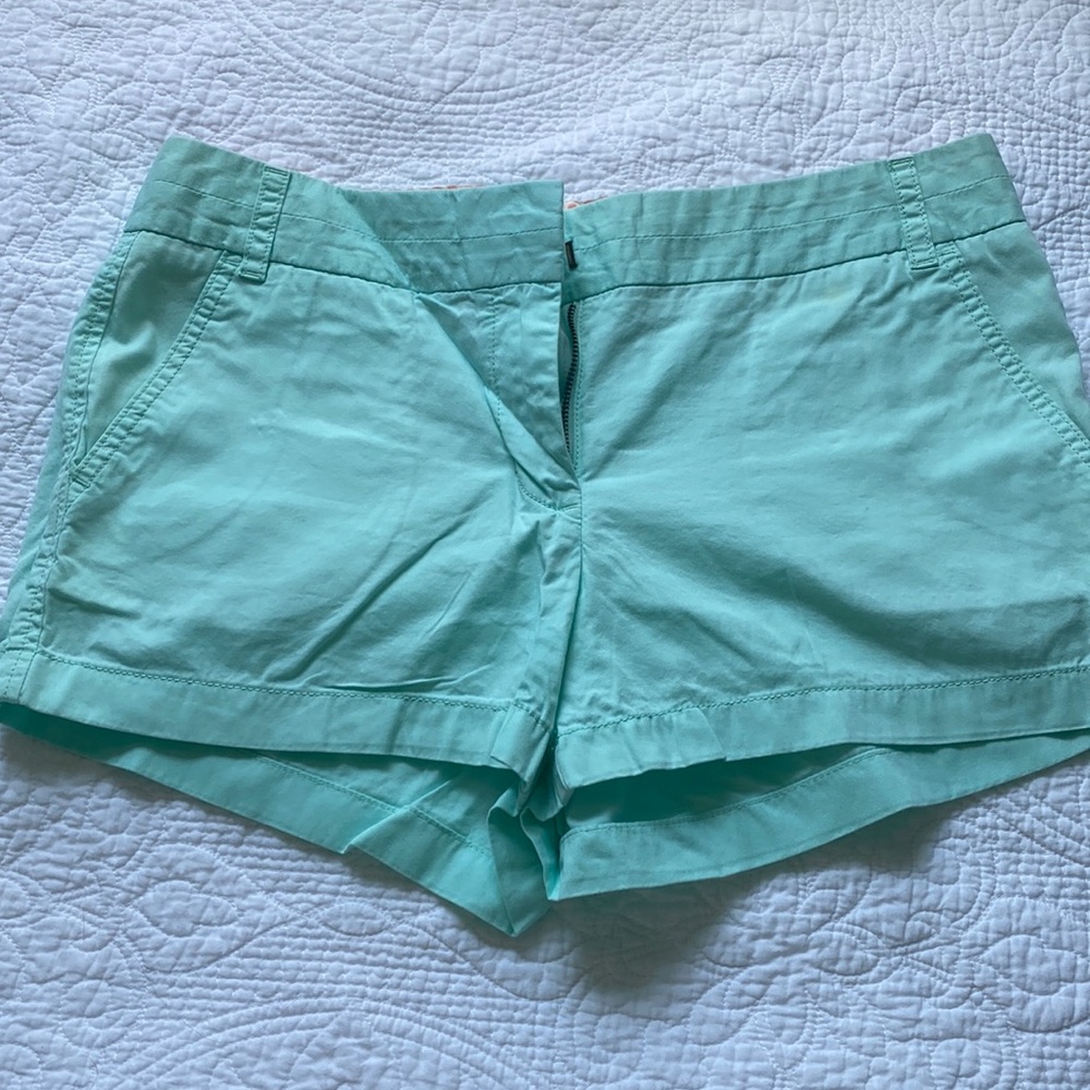 J. Crew chino green shorts gently used